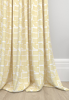 Maze, Yellow - Made to Measure Curtains